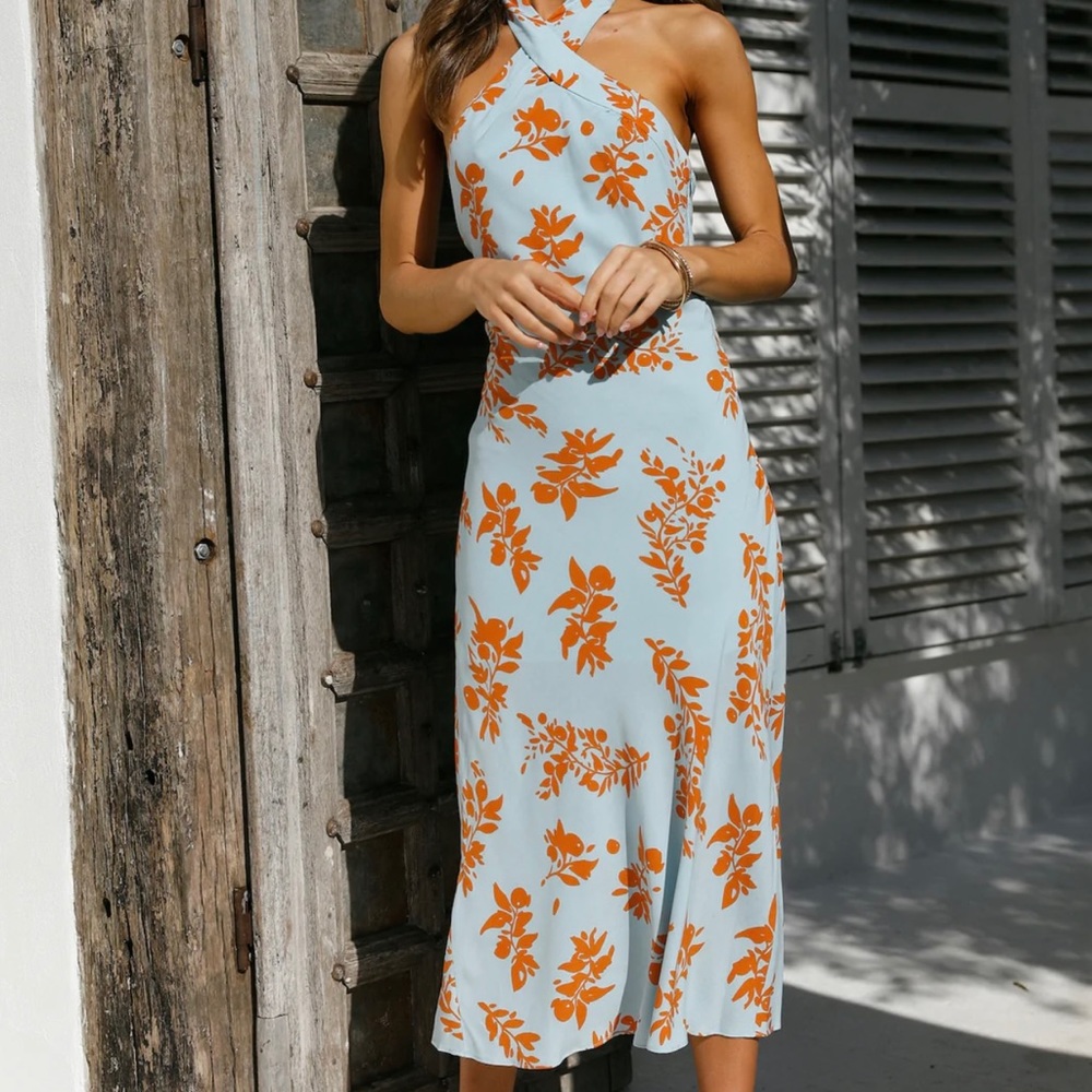 Hello Molly LEAVE ME LOVING YOU MIDI DRESS BLUE